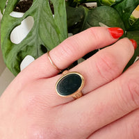 Antique Bloodstone Ring with Engraved Details