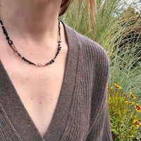 Chic Gemstone Bead Necklace by Brin