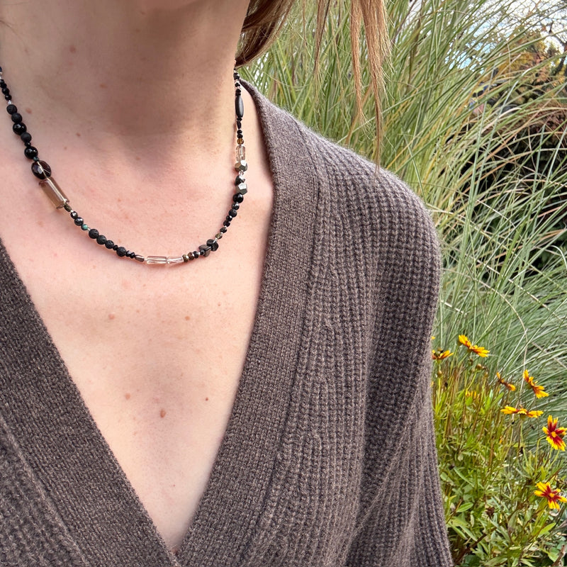 Chic Gemstone Bead Necklace by Brin