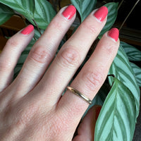 Slender Size 9 Gold Wedding Band with Milgrain
