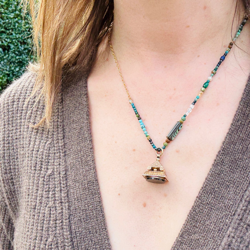 Abalone Inspired Gemstone Bead Necklace by Brin