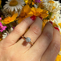 Old Mine Cushion Cut 1ct Diamond Solitaire