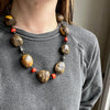 Funky Copal & Coral Bead Necklace