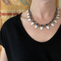 Copper Matisse Necklace with Black & White Enamel