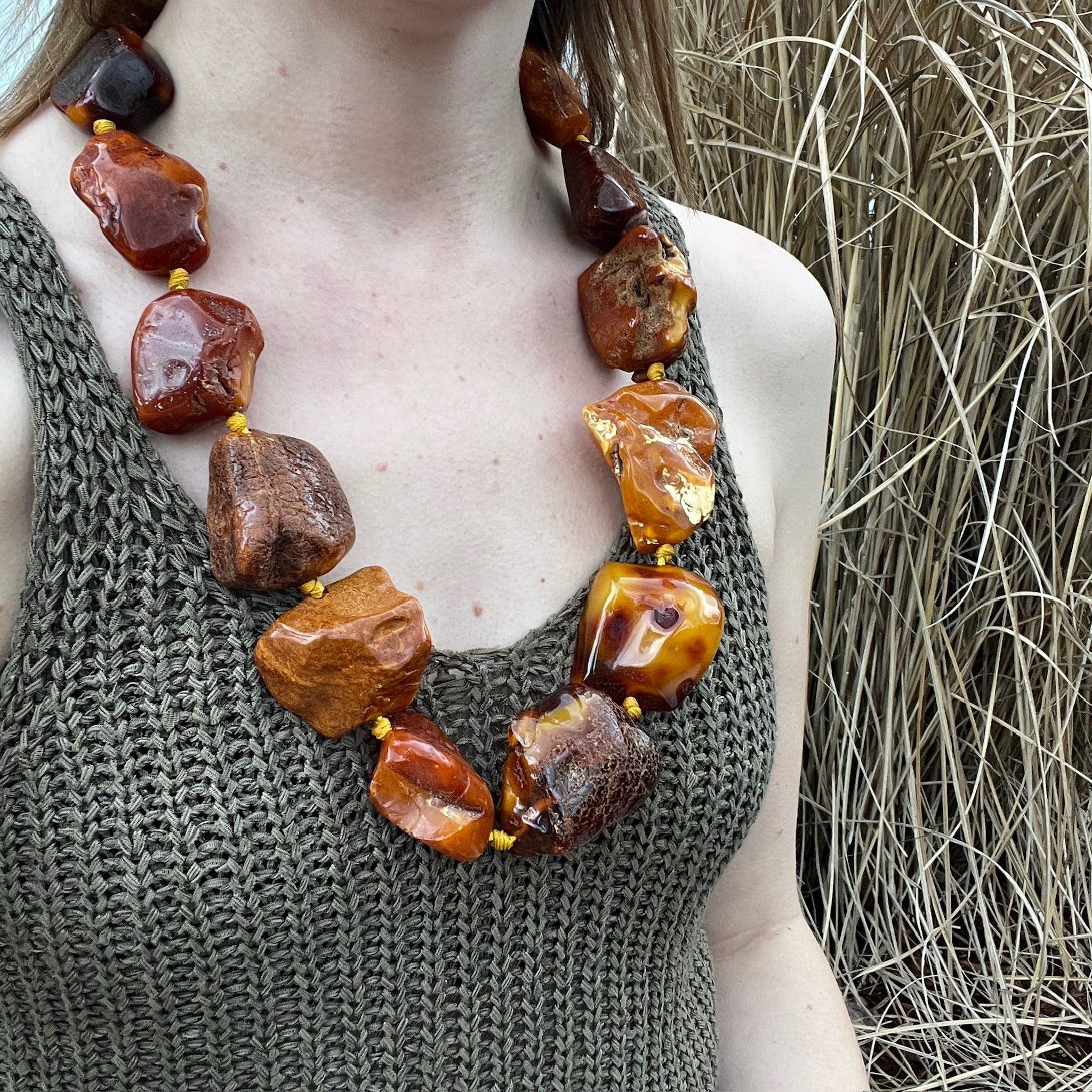 Potent Massive Amber Chunk Necklace – GSL