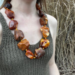 Potent Massive Amber Chunk Necklace