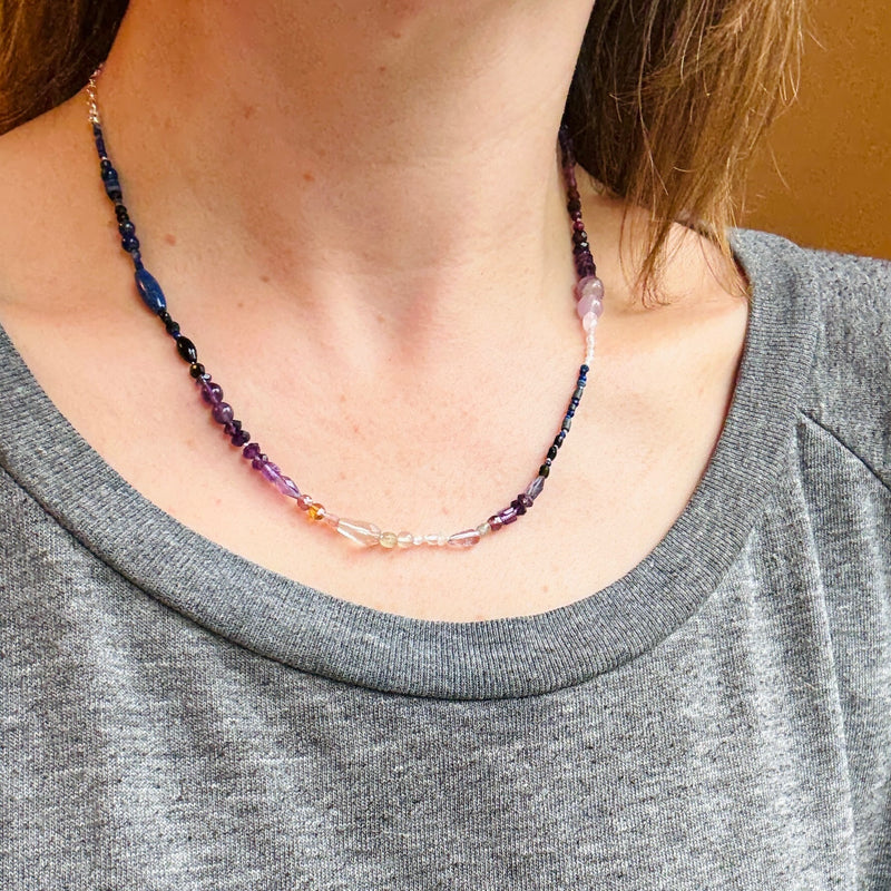 Purple Passion Gemstone Bead Necklace by Brin