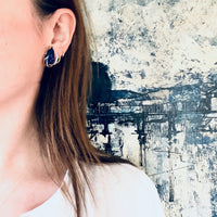 Lapis Teardrops in 14k Gold Omega Earrings