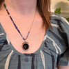 Black & Blue Bead Necklace with Rich Accents by Brin