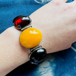 Cherry & Butterscotch Amber in Sterling Bracelet