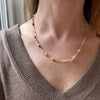 Exquisite Golden Gemstone Bead Necklace by Brin