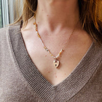 Exquisite Golden Gemstone Bead Necklace by Brin
