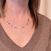 Dreamy Pearl & Blue Gemstone Bead Necklace by Brin