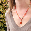 Tropical Sunset Gemstone Bead Necklace by Brin