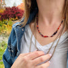 Fiery Gemstone Bead Necklace by Brin