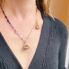 Moody Mauves Gemstone Bead Necklace by Brin