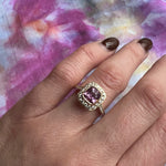 Delightful Deep Pink Sapphire and Diamond Ring