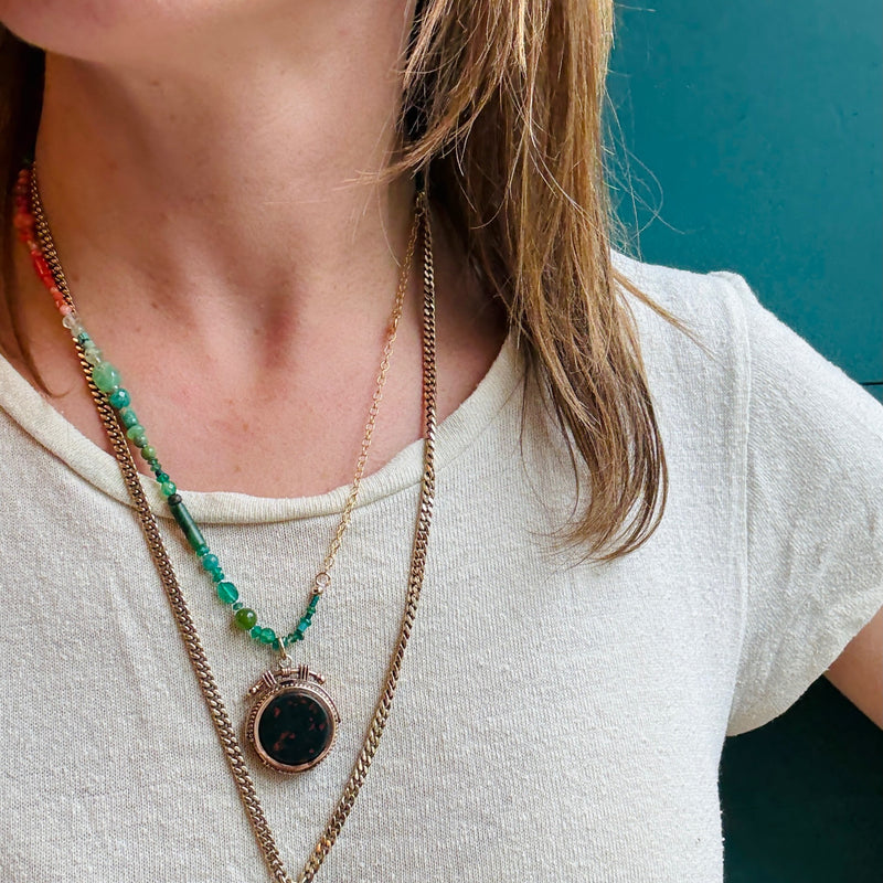 Sunset Beach Gemstone Bead Necklace by Brin