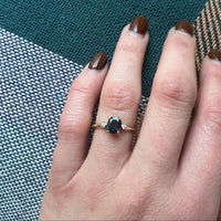 Oval Sapphire Ring with Diamond Accents