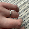 Softly Faceted 18K White Gold Band by Barthman