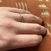 Exquisitely Engraved White Gold Art Deco Band