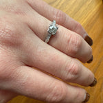 Refined Mid-Century Old European Cut Diamond & Platinum Ring