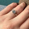 Soft Pastels Retro Aquamarine Solitaire Ring