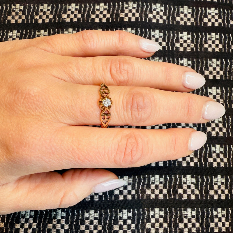 Crazy Eights Old Mine Cut Diamond Belcher Ring