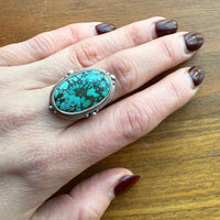 Stunning Tibetan Turquoise in Sterling Ring