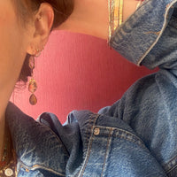 Sunny Citrine & Silky Tiger's Eye Earrings by Brin