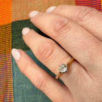 Simply Lovely English Old European Cut Diamond Solitaire