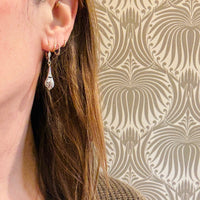 Delightful Antique Earrings with Sapphires & Diamonds