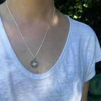 Engraved Sterling Compass Star Necklace by 720
