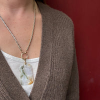 Bat and Lotus Vintage Jade Pendant