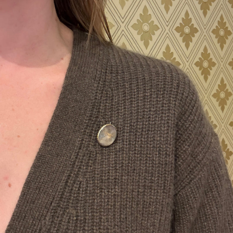 18thc Cipher Hair 18k Brooch