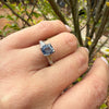 Cushion Cut Sapphire and Diamond Ring