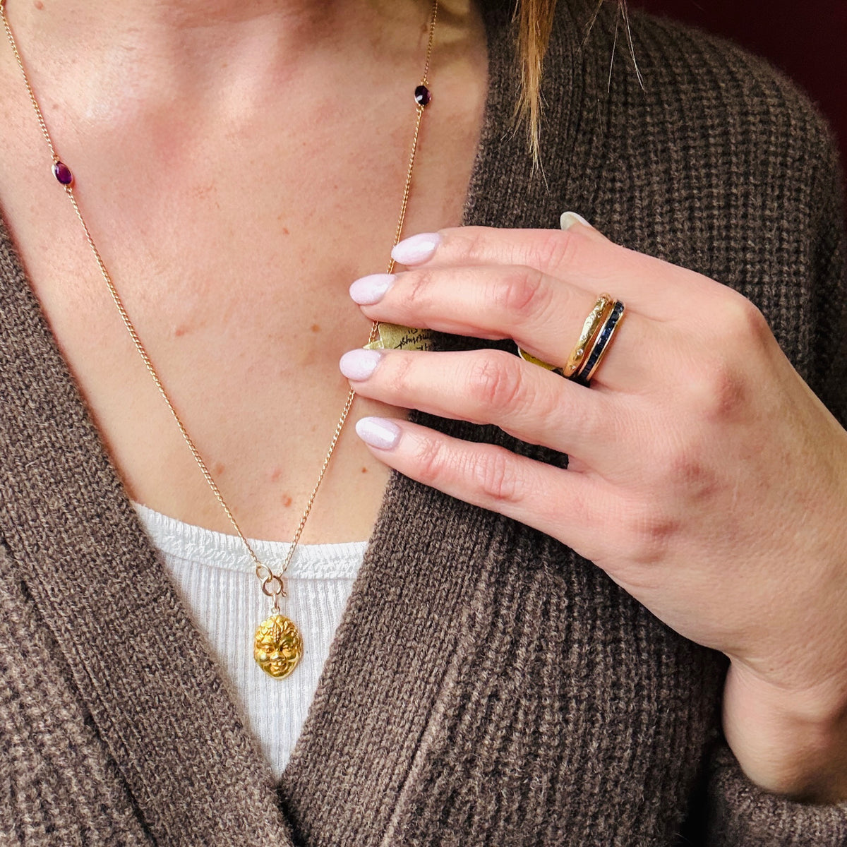 Dionysus Antique Gold Pendant