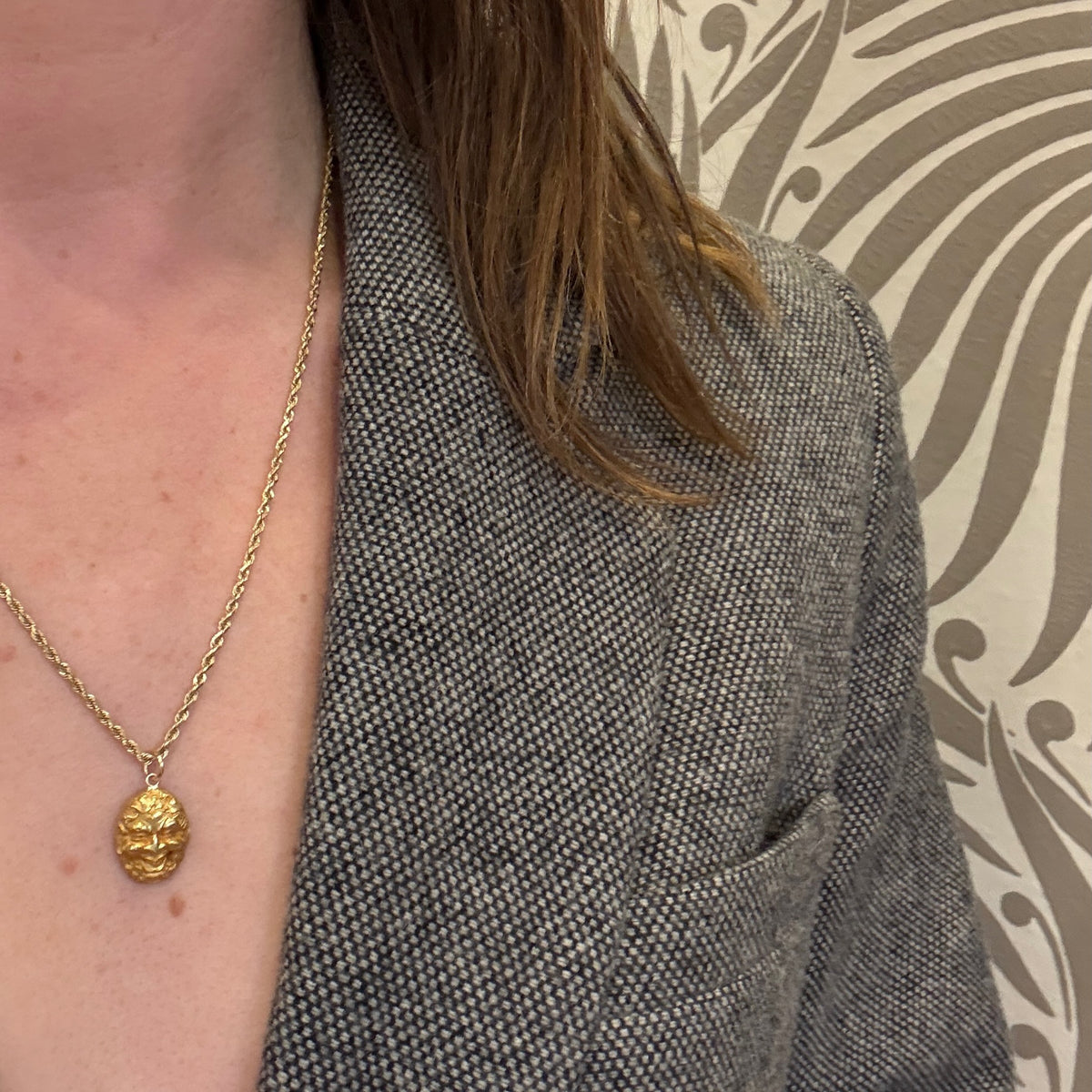 Antique Gold Pan Pendant