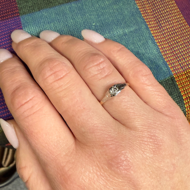 Deco Rose Cut Diamond Engagement Ring