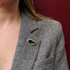 Antique Moldavite Brooch