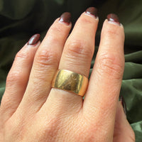 Luxe 10.8mm Wide 14k Gold Cigar Band