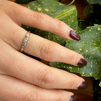 Dainty Two-Tone Art Deco Diamond  Wedding Band