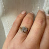 Delightful Old Mine Cut Diamond Ring in Platinum and Gold