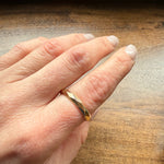 Fabulous Faceted Gold Wedding Band 1935