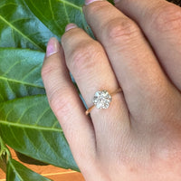 Edwardian Daisy Diamond Cluster in 18ct & Platinum Ring