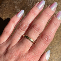 Classic 3mm Half Round Gold Band in Size 8.5