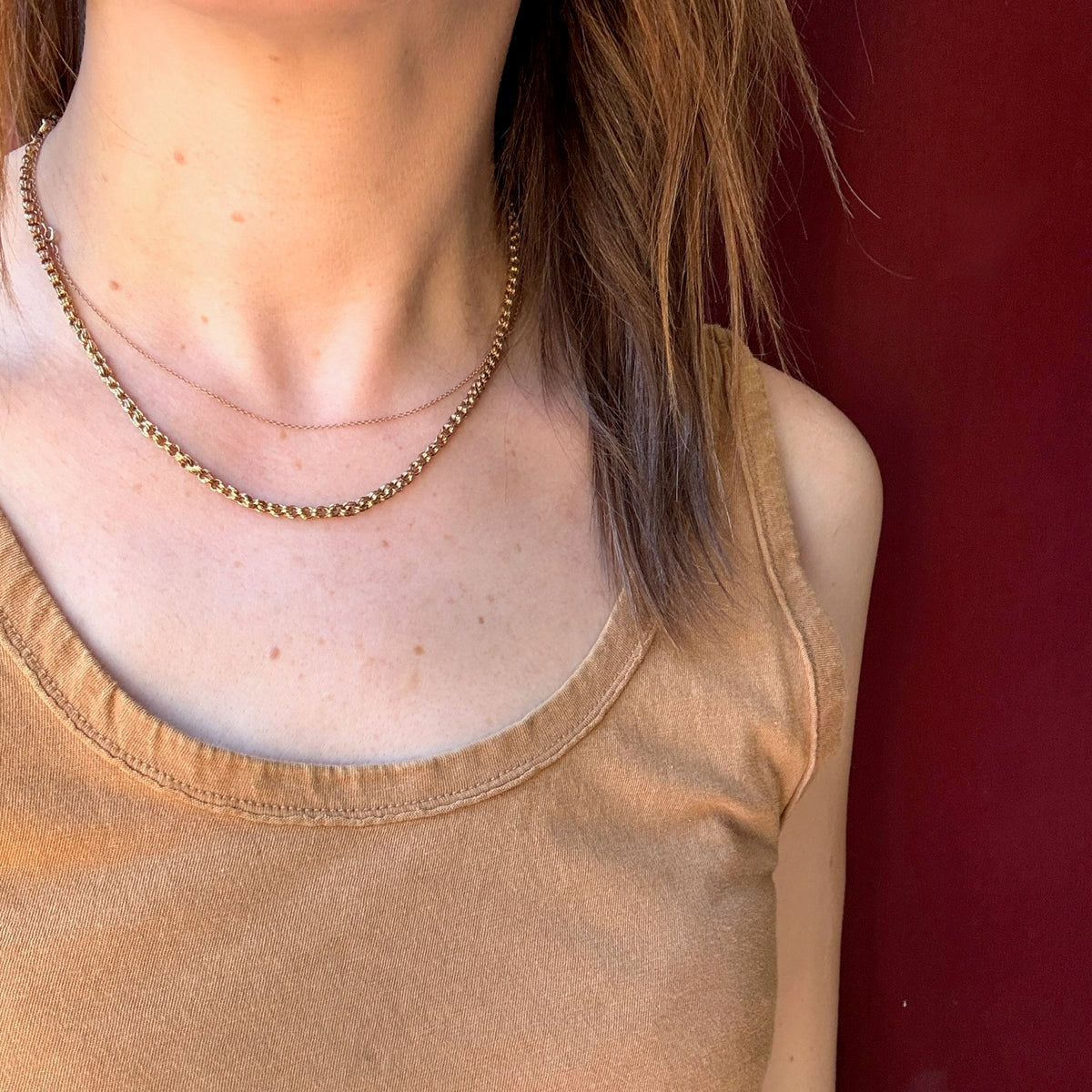 Handsome 14k Gold "Globe" Link Chain