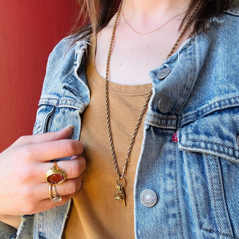 Antique Rope Chain with Georgian Fobs by Ancient Influences