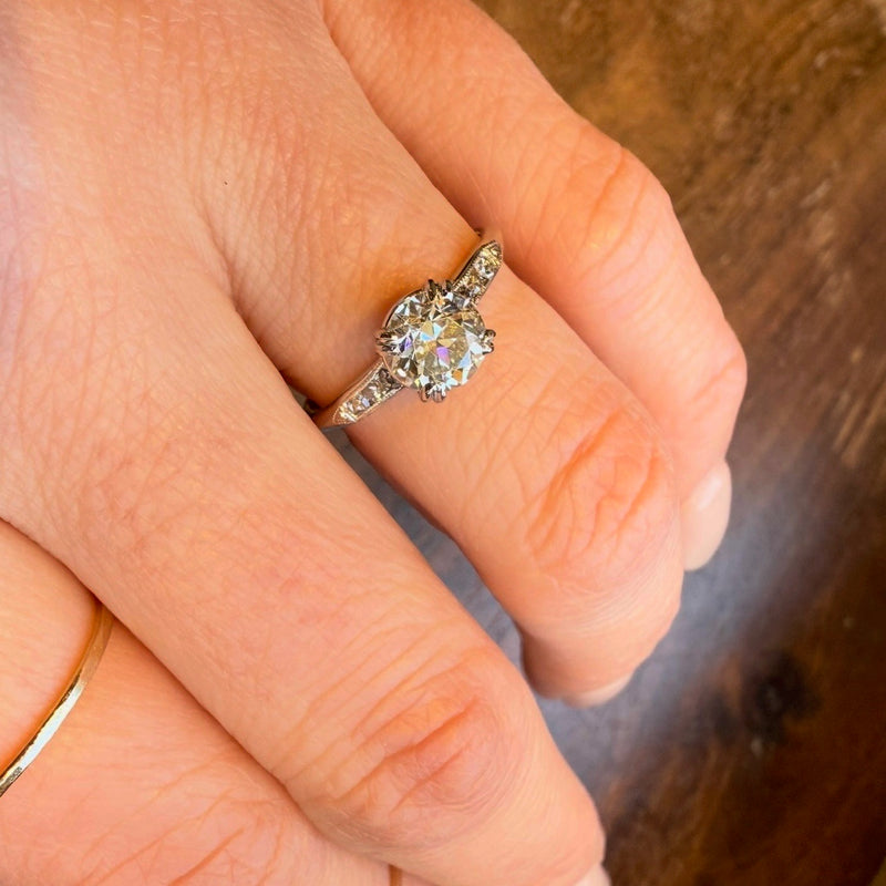 Wonderful 1.04ct Old European Cut Diamond Engagement Ring