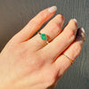 Brilliant Green Emerald Platinum Solitaire by 720